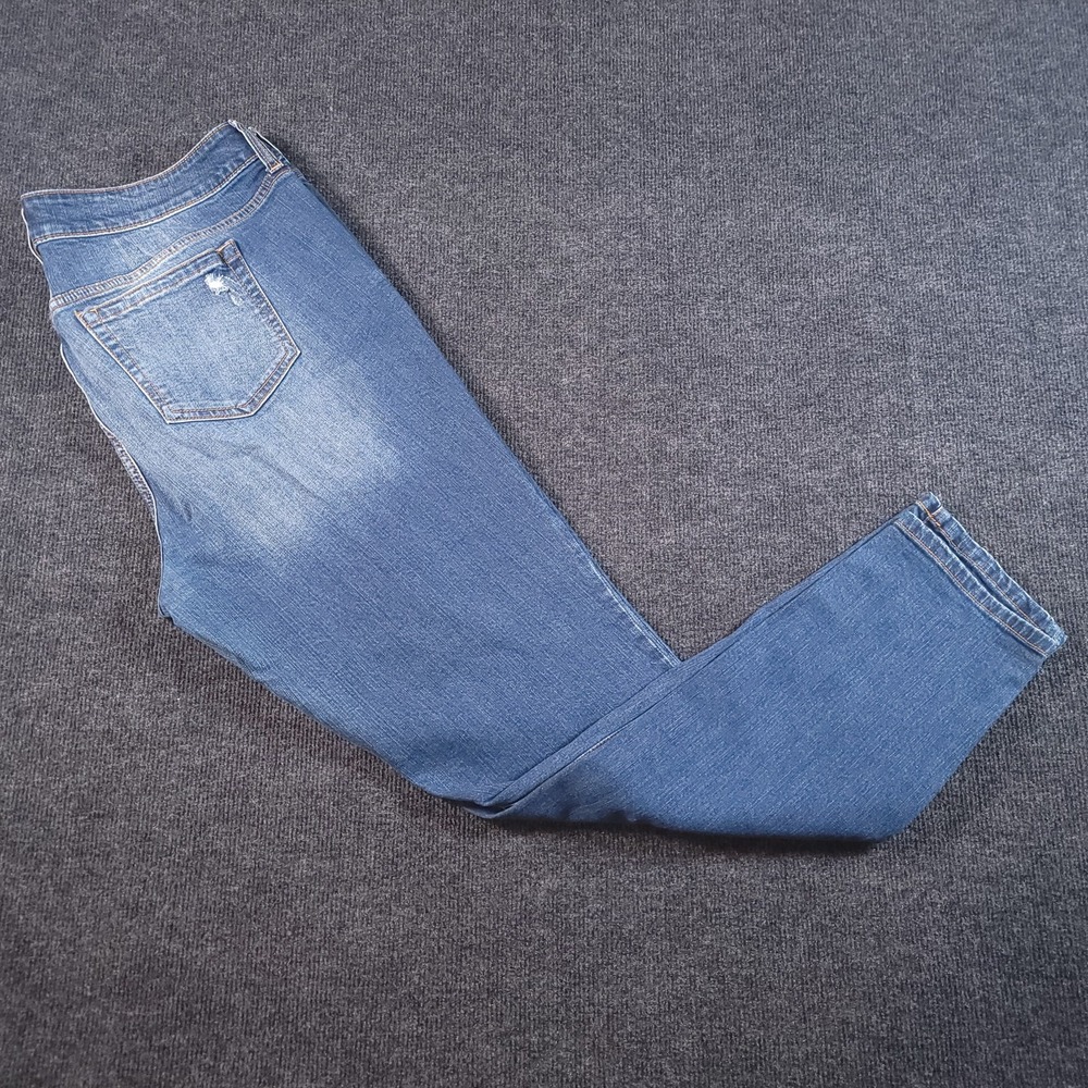 Torrid Skinny Distressed Jeans Size 16 Blue Mid Rise Stretch Denim